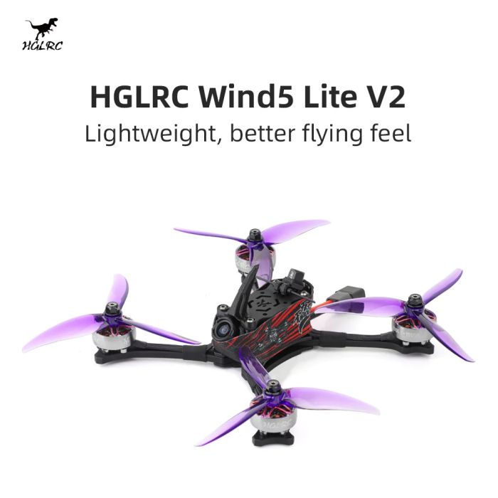 HGLRC Wind5 Lite V2 Racing Drone Elrs2.4G version